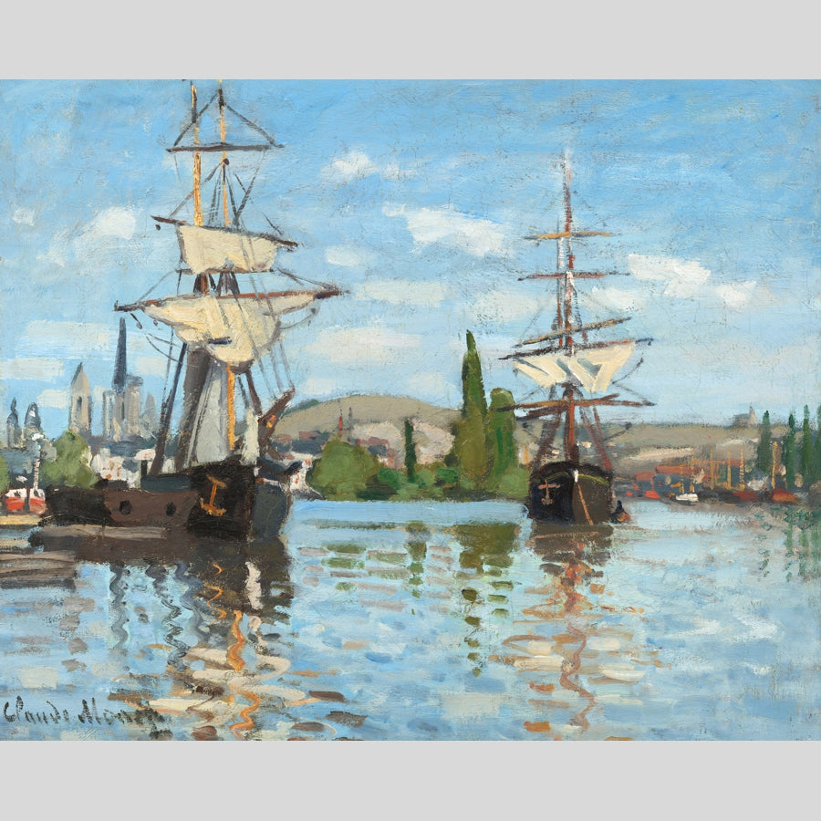 Ships Riding on the Seine, Monet