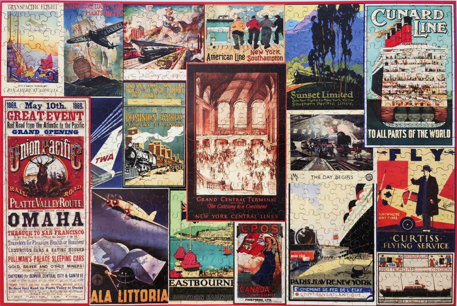 Vintage Travel Posters (502 Piece Wooden Jigsaw Puzzle)